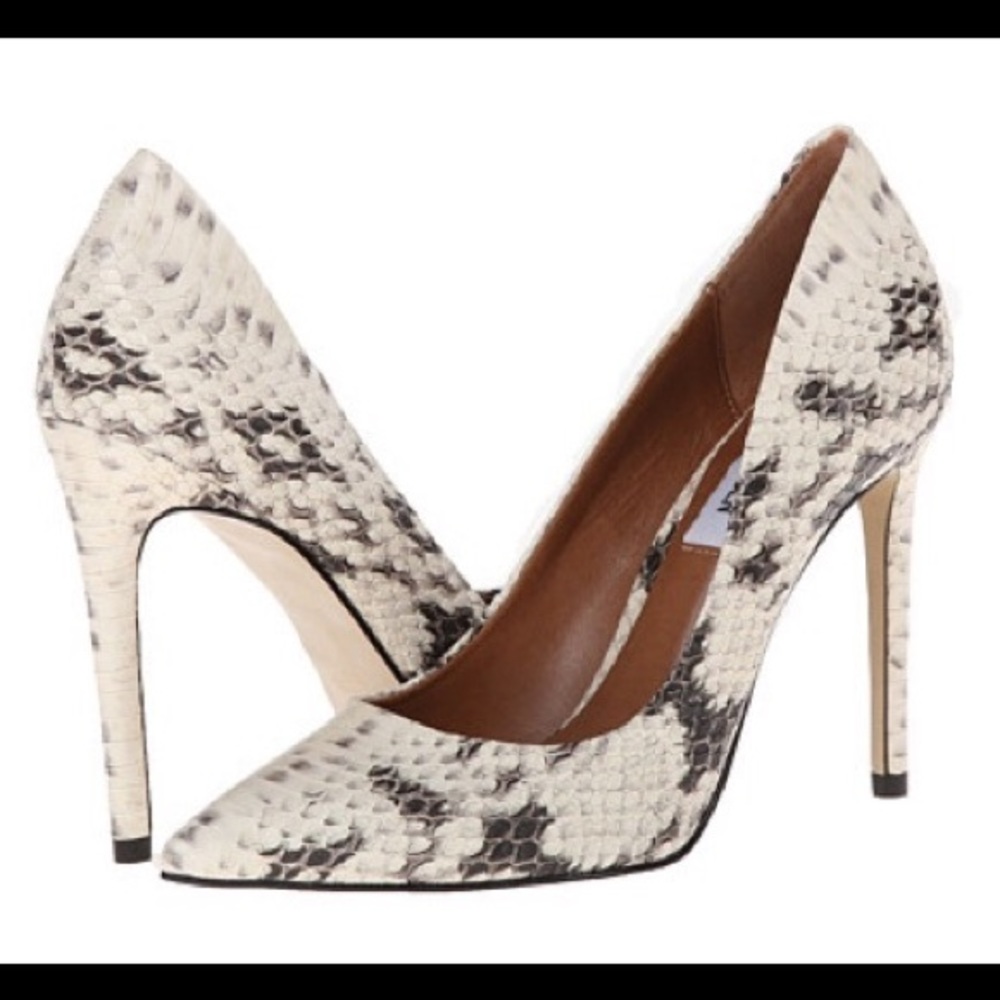 Steve Madden Proto Natural Snake Print Heels